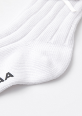 UTAA Women's Laurel Frill Ribbon Socks - White