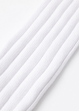 UTAA Women's Laurel Frill Ribbon Knee Socks - White
