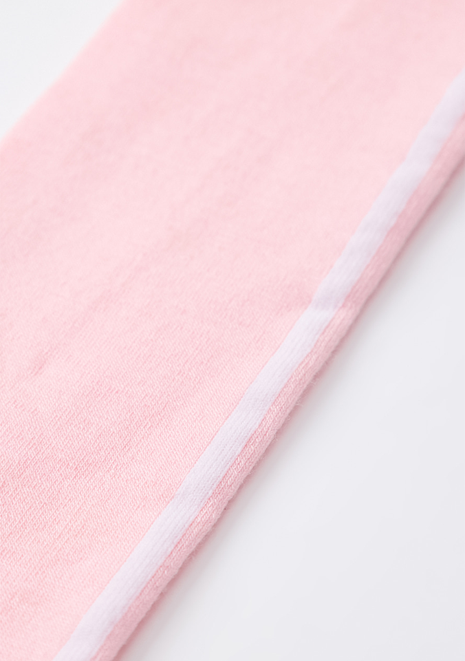 UTAA Women's Muted Shade Color Line Over Knee Socks - Light Pink