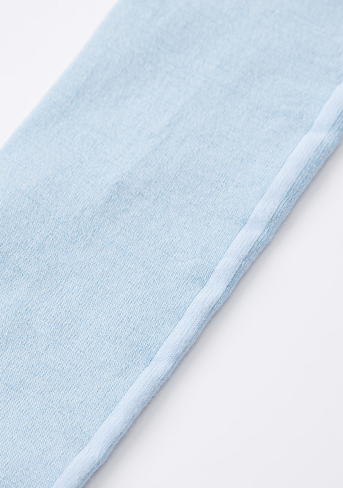 UTAA Women's Muted Shade Color Line Over Knee Socks - Sky Blue