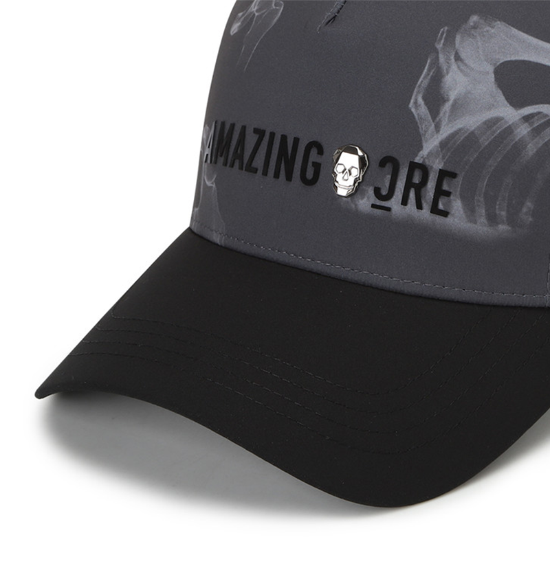 Amazing Cre Unisex 5 Stripe Mesh Cap - Dark Grey