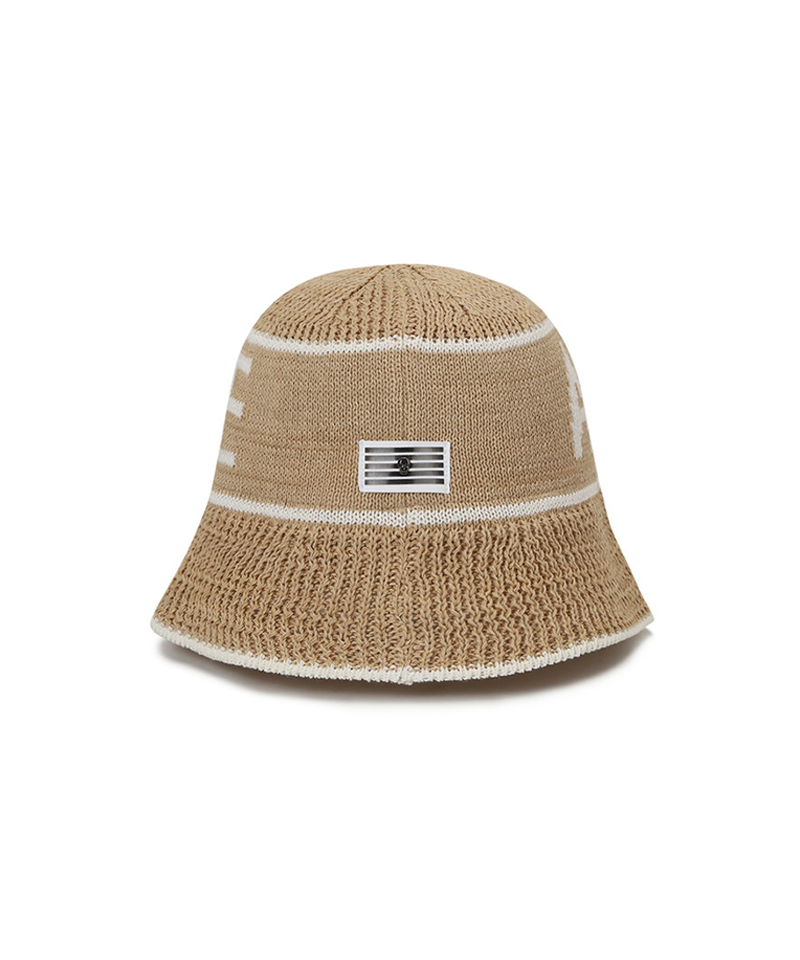 Amazing Cre Logo Cotton Knitted Hat - Light Beige