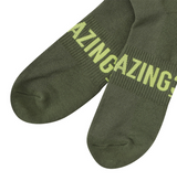 Amazing Cre Logo Point Sneakers Socks - Khaki