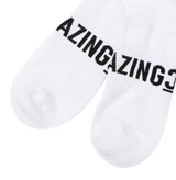 Amazing Cre Logo Point Sneakers Socks - White