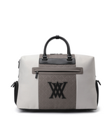 Uni Logo Intaglio Boston Bag - Beige
