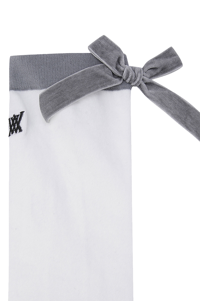 Women's Ribbon Knee Socks - Off White