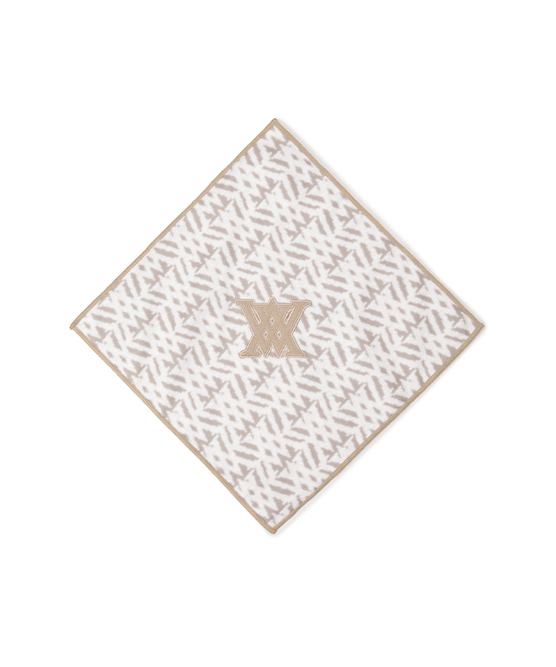 Unisex Logo Pattern Reel Towel - Light Beige