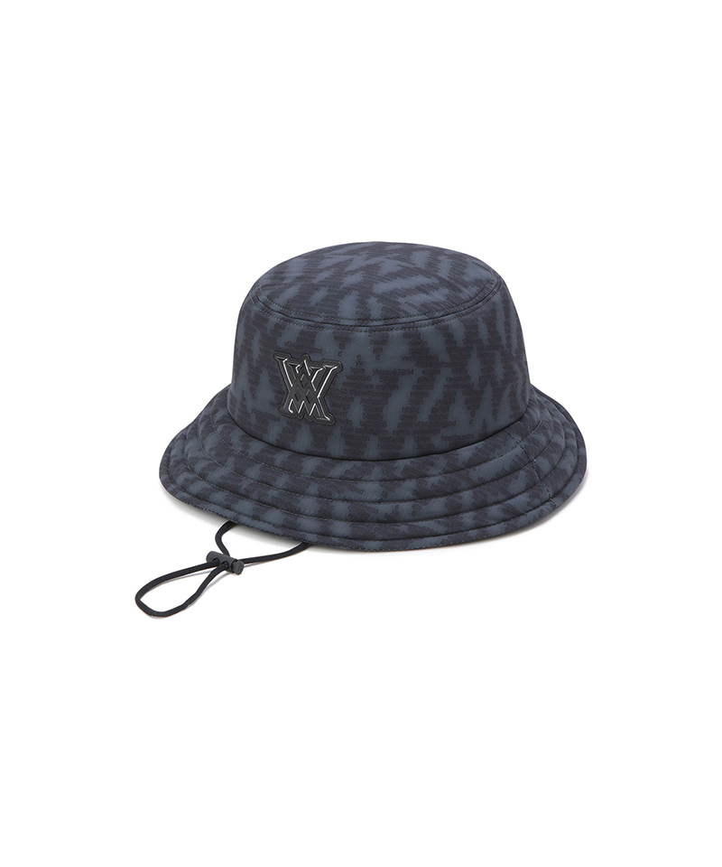 Women's Logo Pattern Hat - Black
