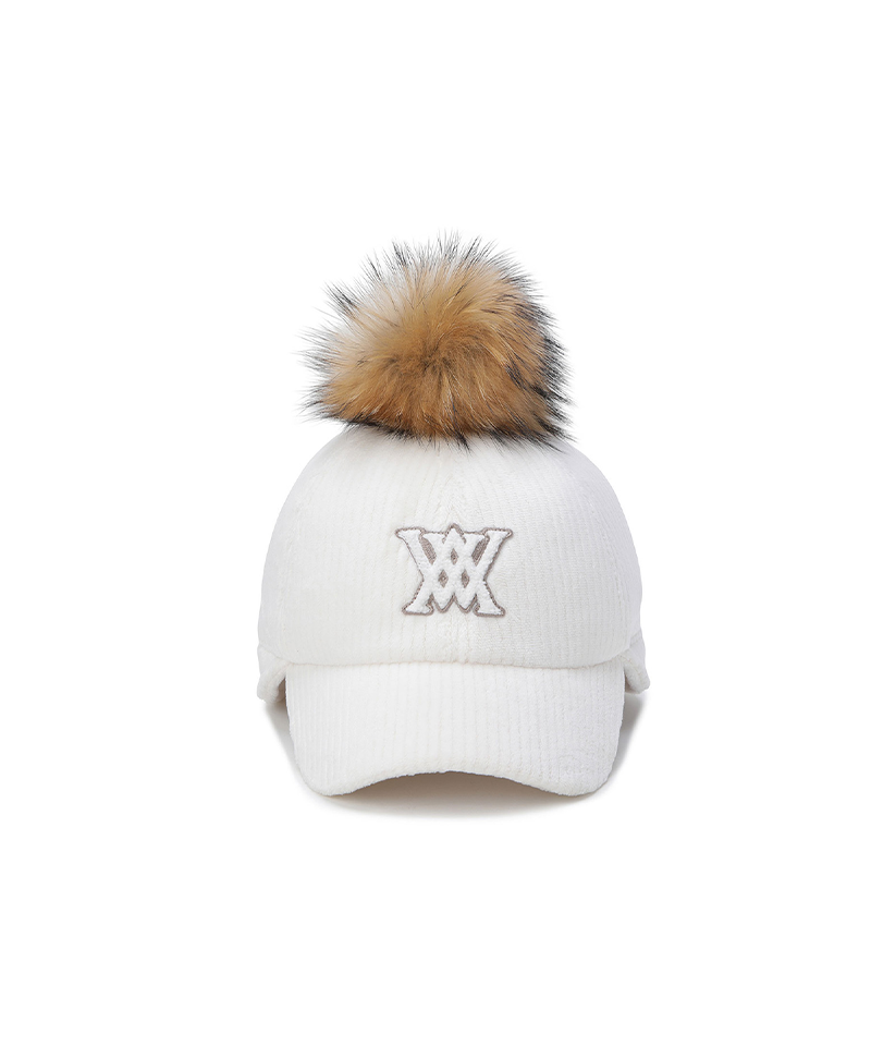 Women's Short Earflap Cap - Cream