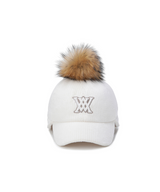 Women's Short Earflap Cap - Cream
