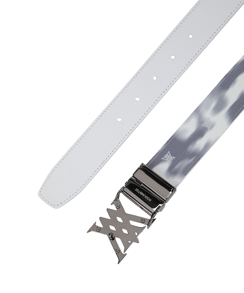 Men's Mosaic Reversible Belt - Off White