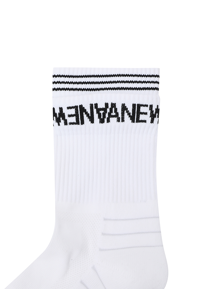 Men's Essential Middle Socks - White