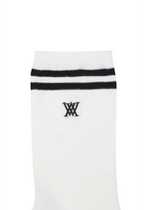 Men's Middle Socks - White