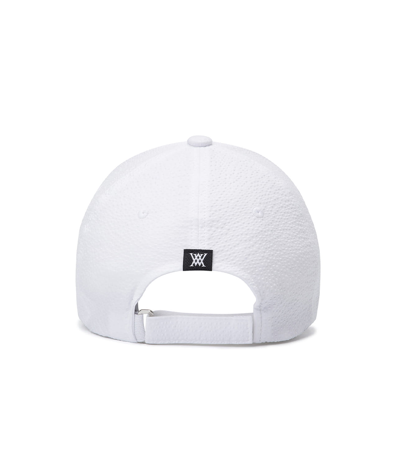 Uni Seersucker  Cap - White