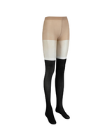Women's Color Block Stocking - Black