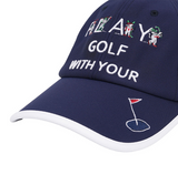 Castelbajac Men's Color Block Point Character Embroidery Ball Cap - Navy