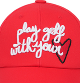 Castelbajac Women's Embroidered Point Ball Cap - Red