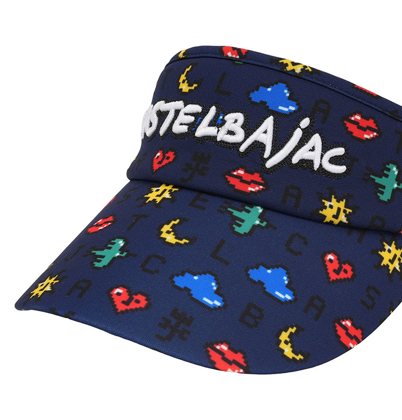Castelbajac Women's Pixel Pattern Basic Sun Cap - Navy