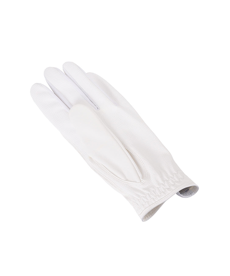 Castelbajac Men's Synthetic Leather Slogan Gloves - White