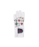 Castelbajac Women's Printed Mesh Gloves - White