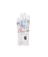 Castelbajac Women's Printed Perforated Gloves - White