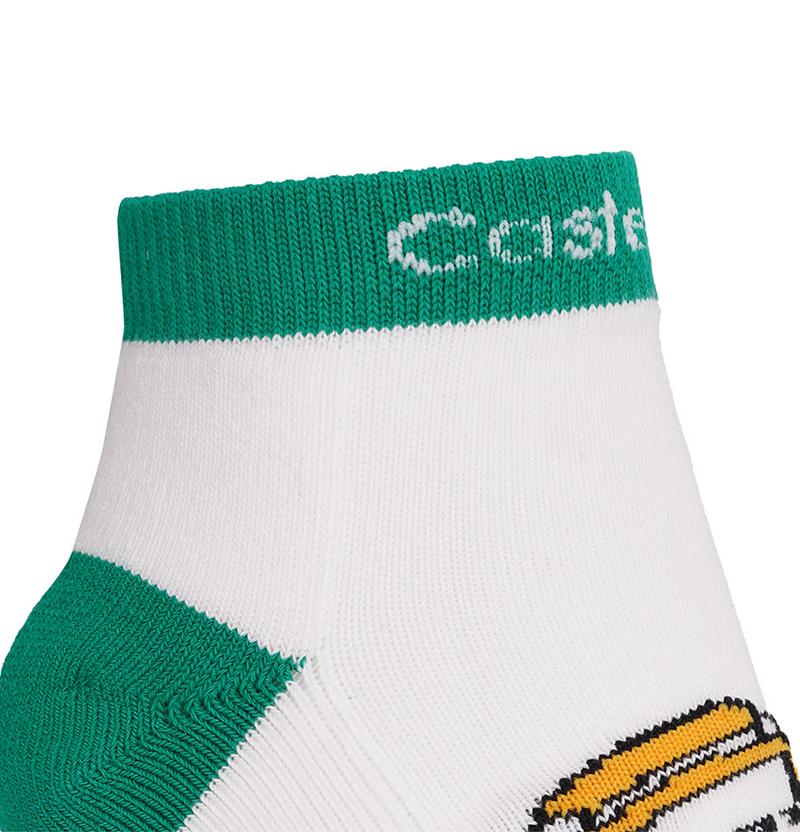 Castelbajac Men's Color Block Character Ankle Socks - Green