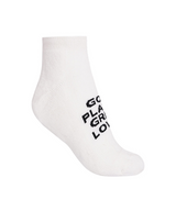 Castelbajac Men's Season Slogan Point Ankle Socks - White