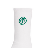 Castelbajac Men's Season Slogan Point Long Socks - White