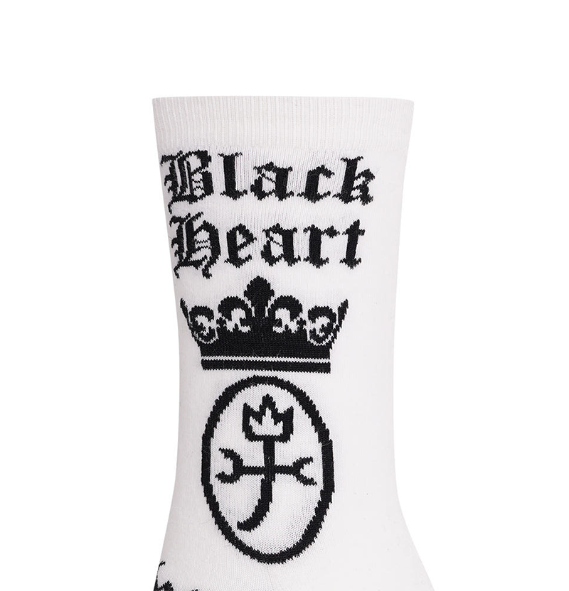 Castelbajac Men's Capsule Line Pattern Point Long Socks - White