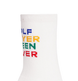Castelbajac Women's Slogan Point Long Socks - White