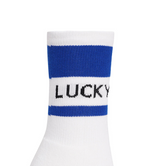 Castelbajac Women's Color Block Slogan Long Socks - Blue