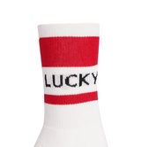 Castelbajac Women's Color Block Slogan Long Socks - Red