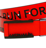 Castelbajac Men's Print Buckle Belt - Red