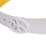 Castelbajac Women's Reversible Belt - White