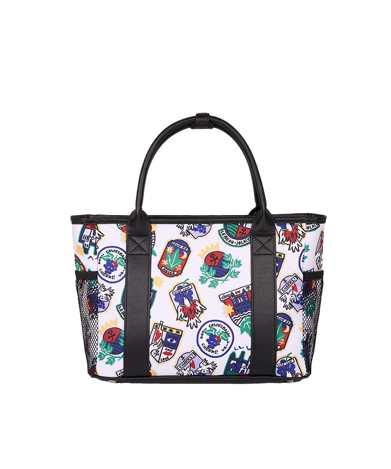 Castelbajac Women's Symbol Pattern Boston Bag - White