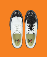 Black Label Natural Leather 2WAY Leather Sole High-Up Balance Golf Shoes - 3 Colors