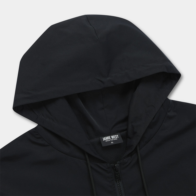 Jamie West Active Half Zip-up Hoodie Pullover - Black