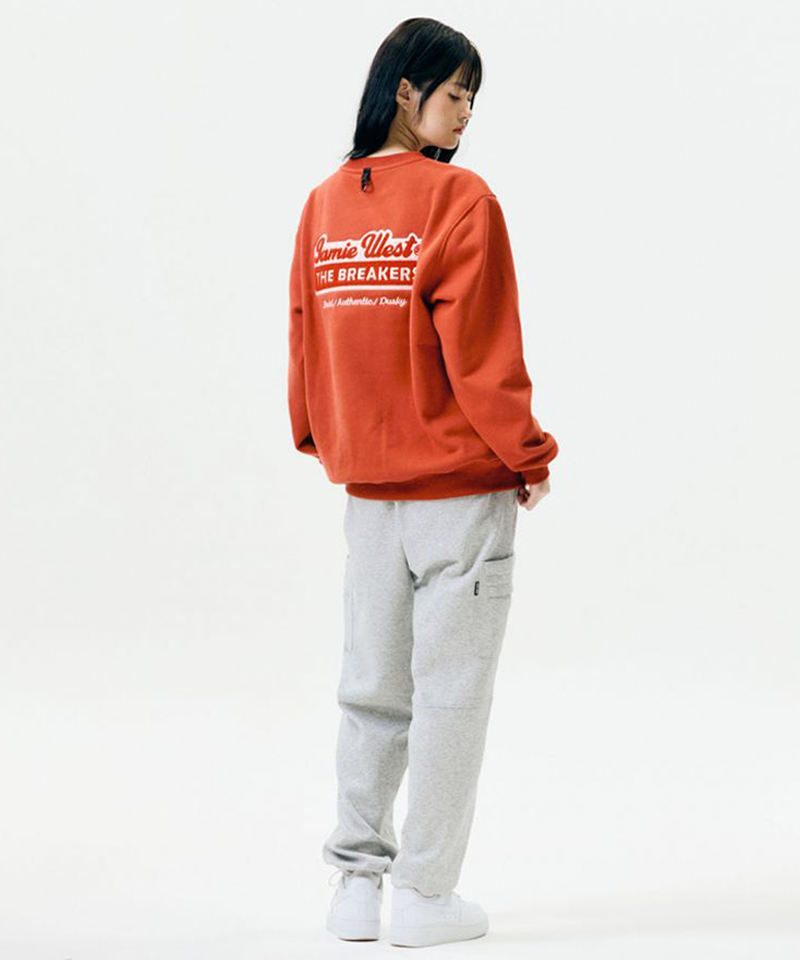 Jamie West Boucle Applique Brushed Sweatshirts - Orange