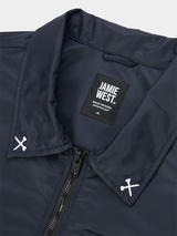 Jamie West Collar Point Work Jumper - Navy