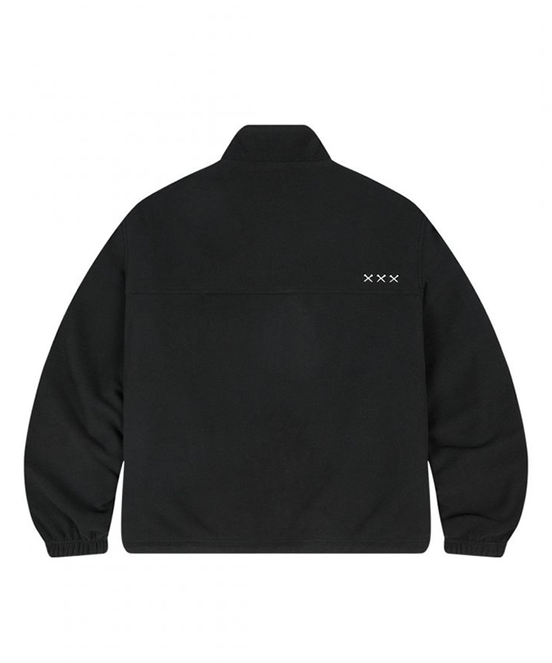 Jamie West Fleece Nylon Reversible Jumper - Black