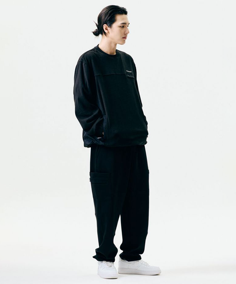 Jamie West Light Fleece Nylon Pocket Pullover - Gray