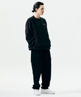 Jamie West Light Fleece Nylon Pocket Pullover - Gray