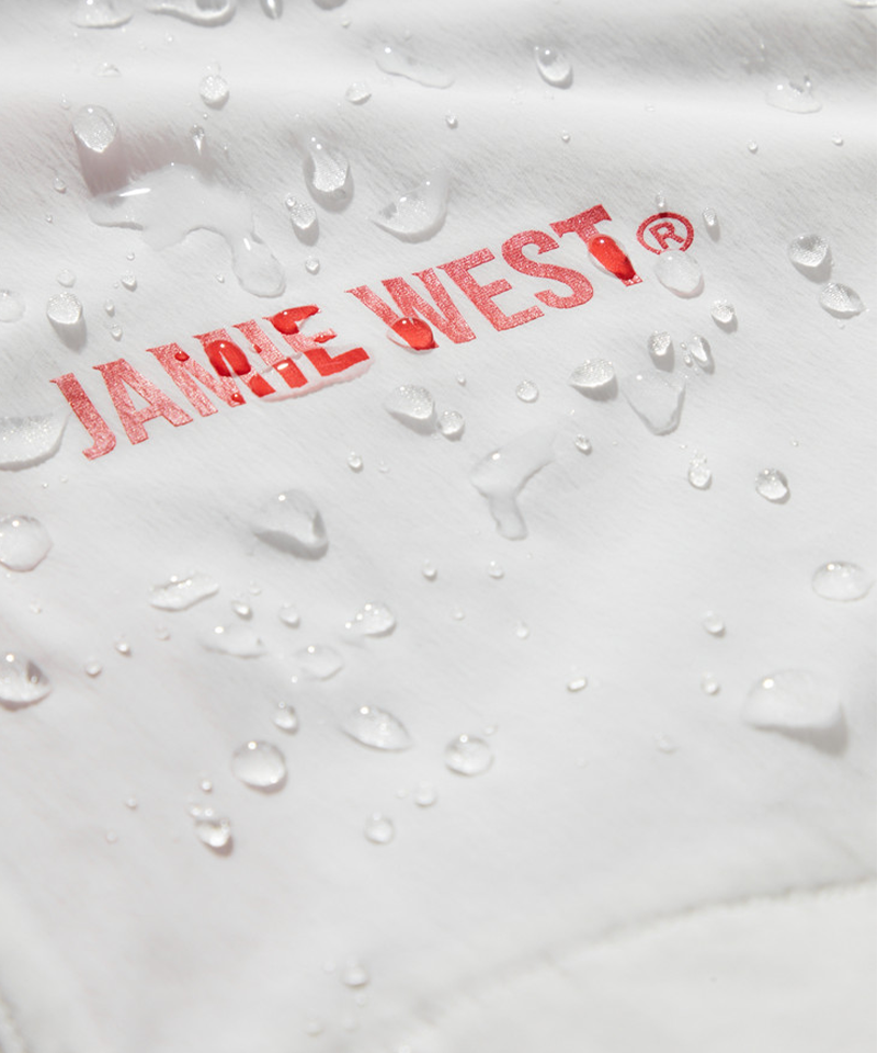 Jamie West No.9 High-Neck Packable Windbreaker - White