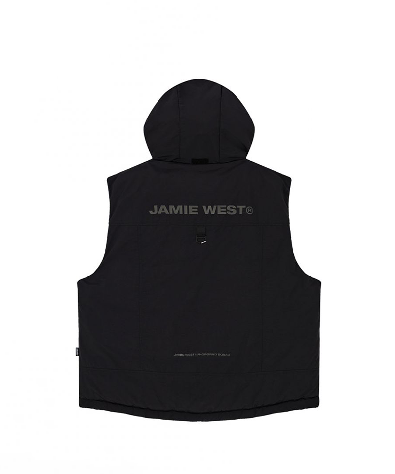 Jamie West Primaloft Hidden Hoodie Heavy Vest - Black