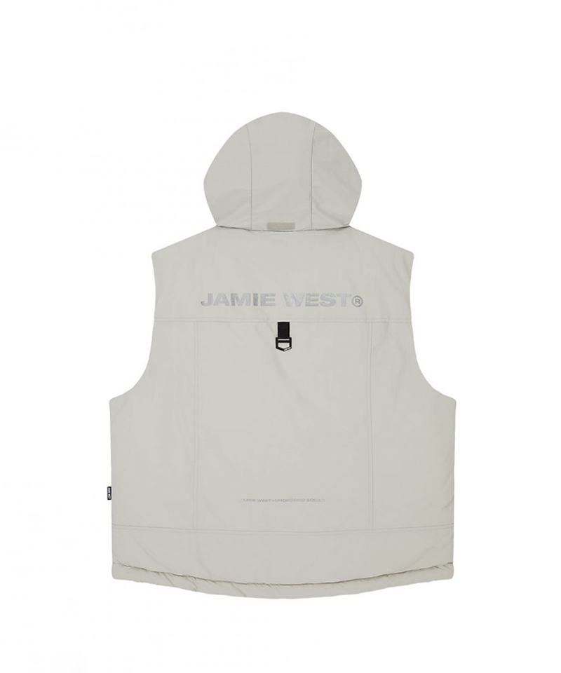 Jamie West Primaloft Hidden Hoodie Heavy Vest - Gray