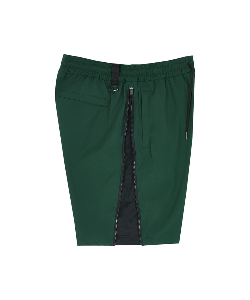 Jamie West Side Ventilation Zip-Up Shorts - Green
