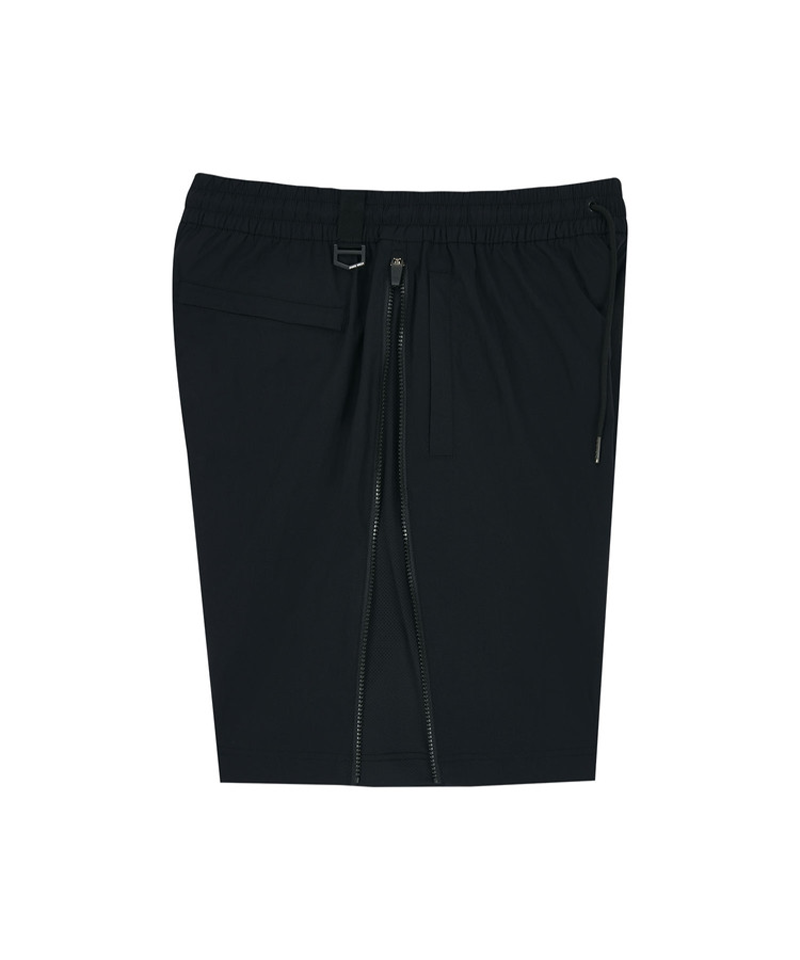 Jamie West Side Ventilation Zip-Up Shorts - Black