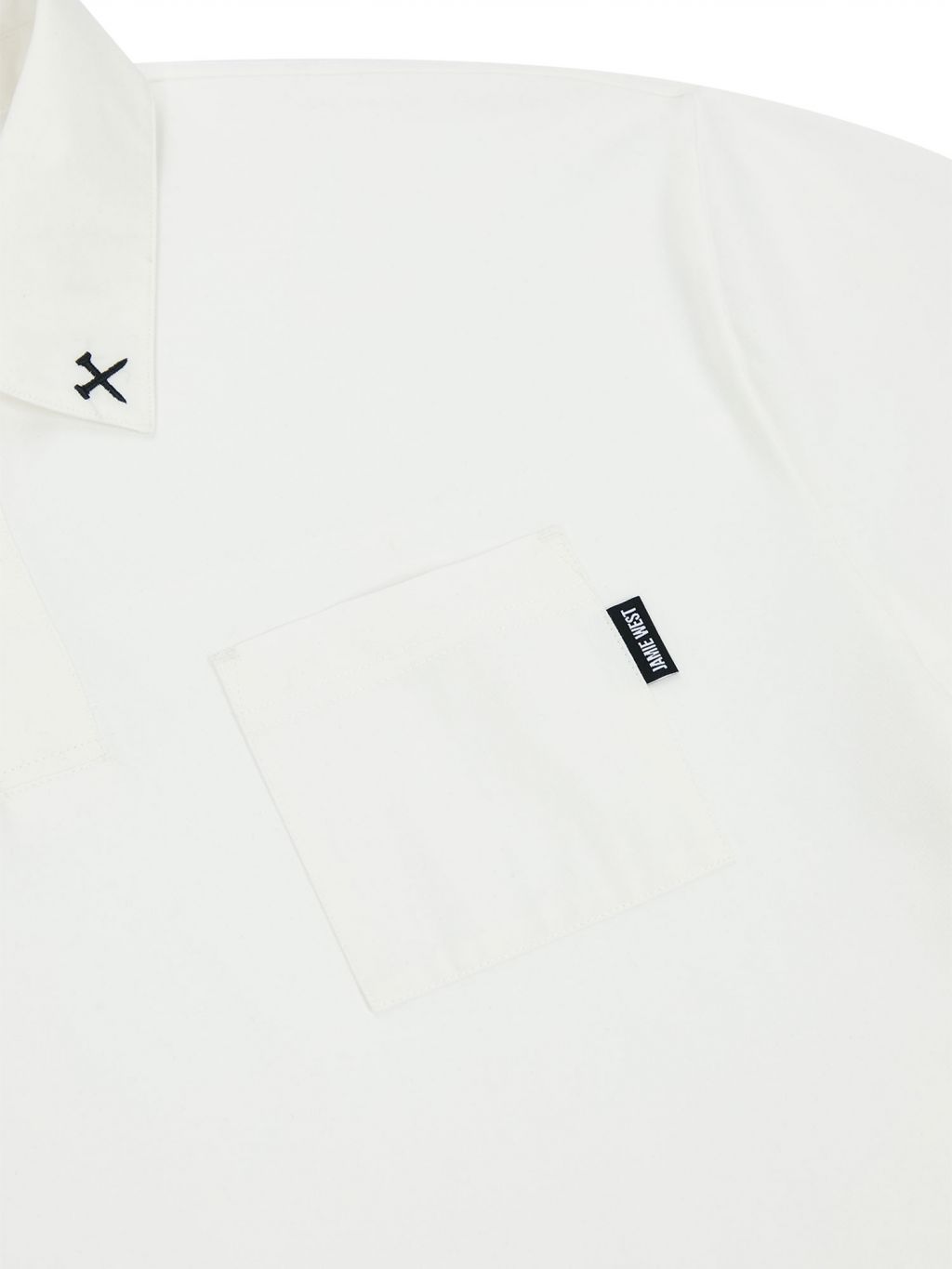 Jamie West Woven Combined Point P-Shirts - White