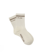Monday Flow Lettering Socks - White