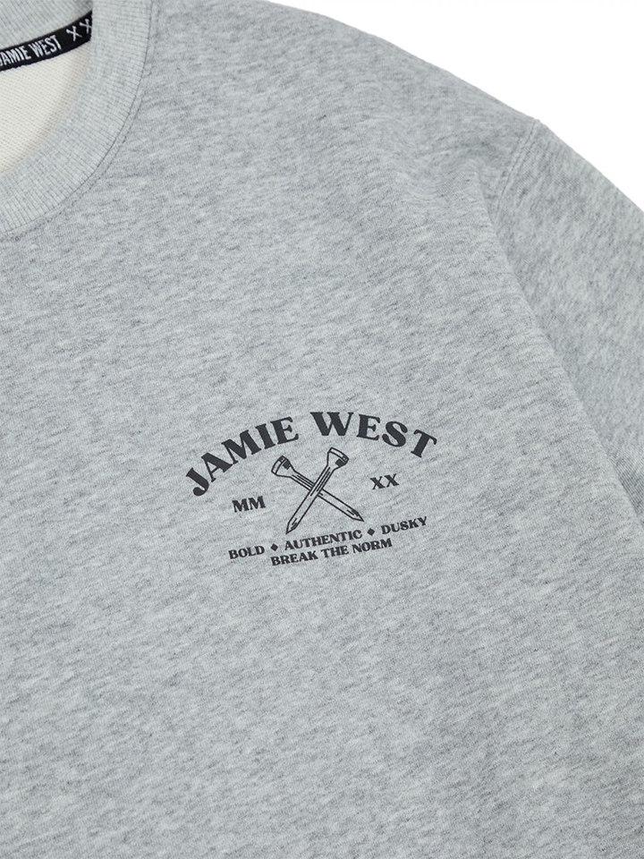 Jamie West Oldschool Sweatshirts - Melange Grey